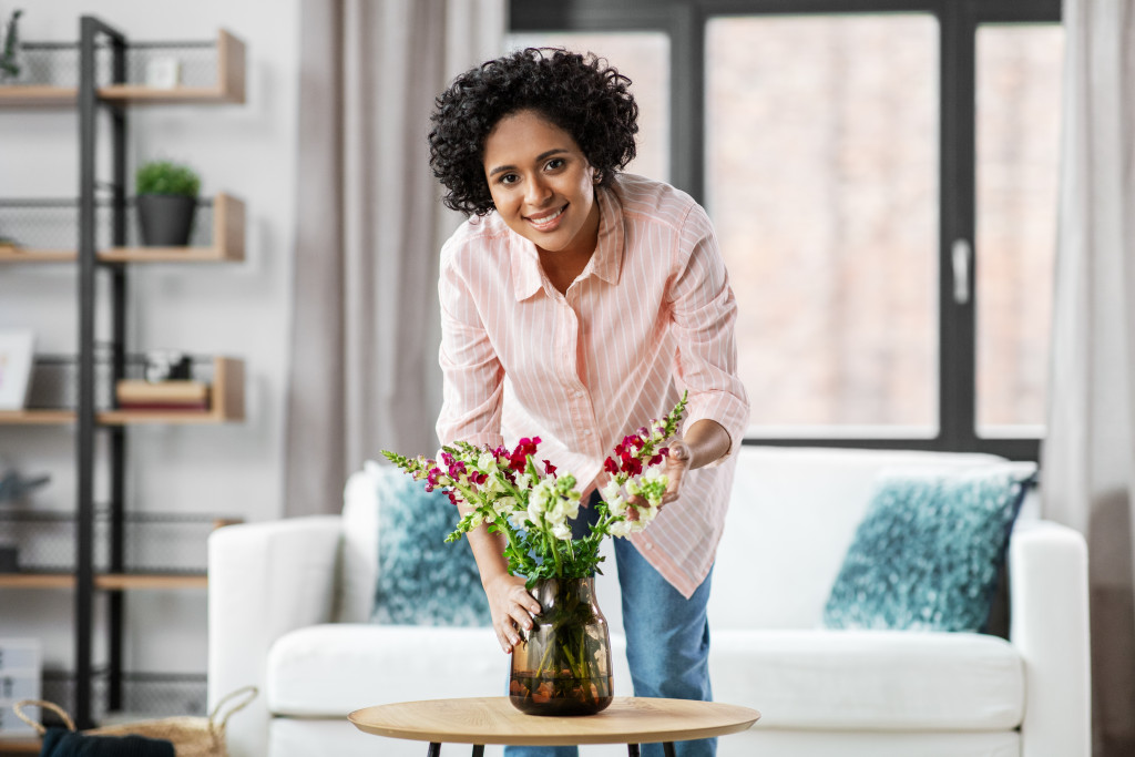 woman preparing a house for sale