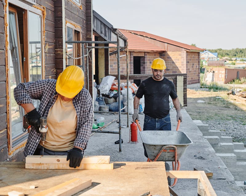 a couple renovating their house